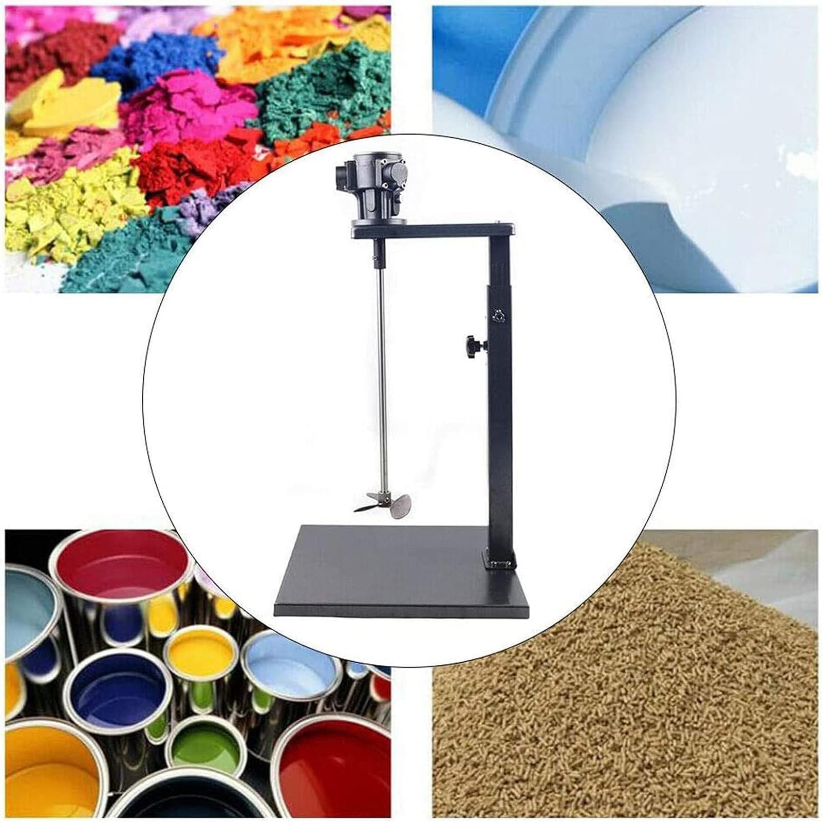 Mezclador de pintura neumático portátil, agitador automático de acero inoxidable, agitador de revestimiento de elevación para pintura, pegamento, mezcla de líquidos industriales