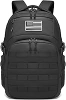 Vista 10 de Mochila táctica militar Wotony, mochila para hombres negra pequeña mochila táctica de asalto