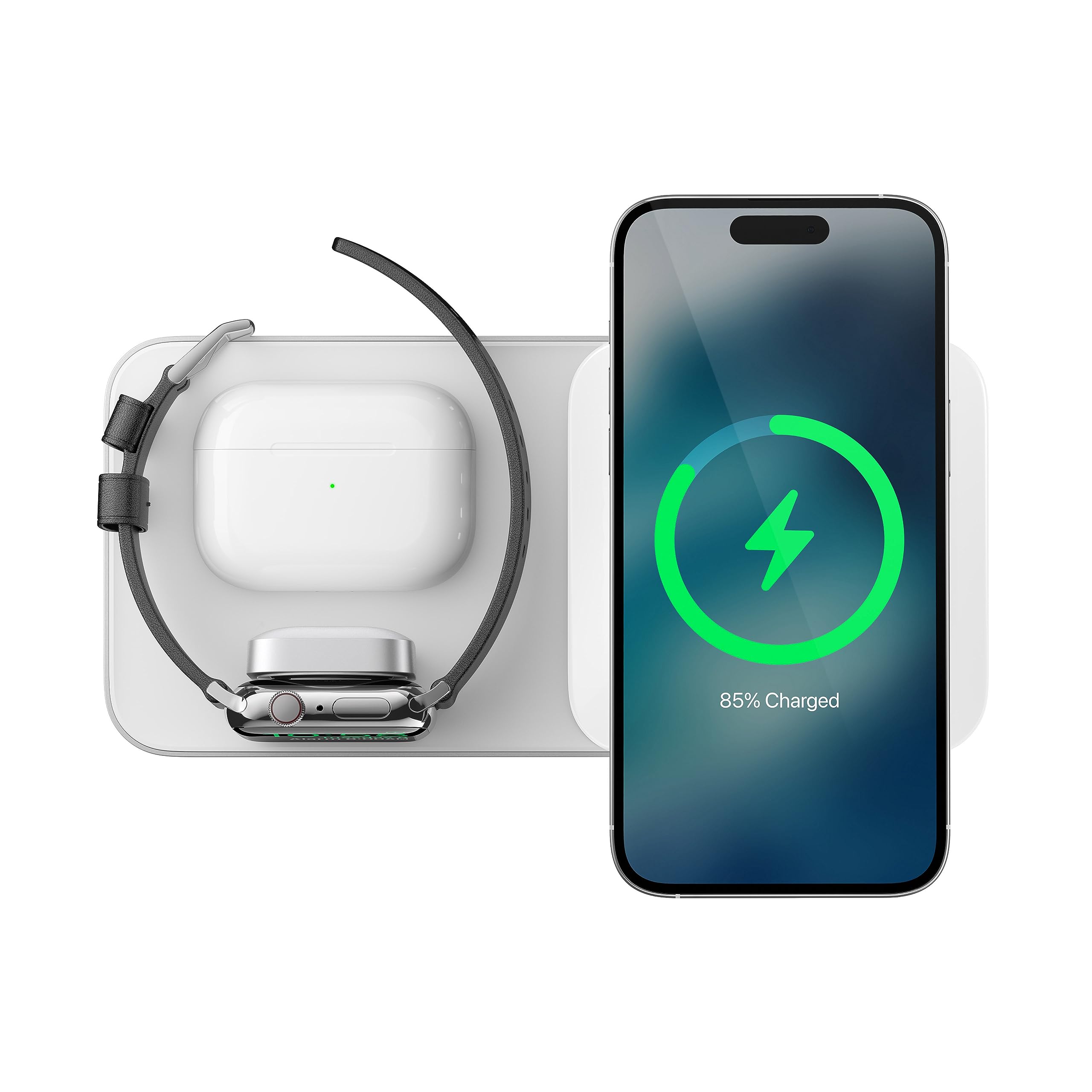 Nomad Base One Max magsafe対応充電器 NOMAD | Base One Max Charging Station | 3 in 1 AirPod, Apple Watch