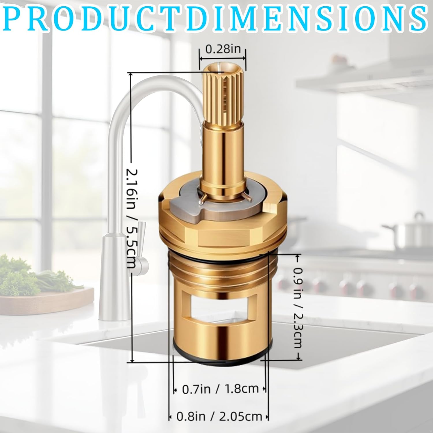 994053-0070a Faucet Cartridge for American Standard 994053-0070a or 994053-0070a/H Hot & Cold Brass Valve Stem ，Replacement Bathtub Bathroom & Kitchen Faucet Repair, 4z-24H （2 Pack）