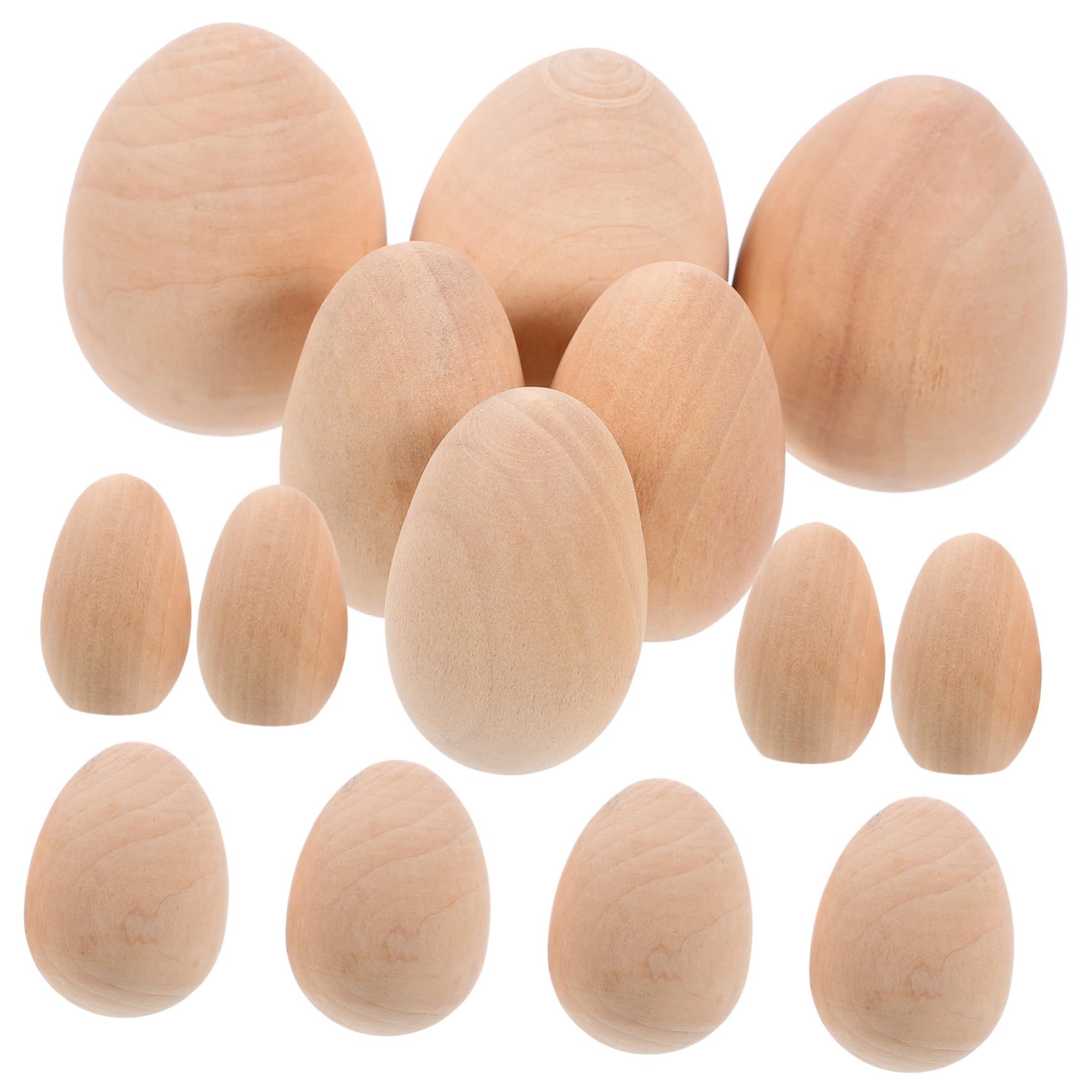 3 Set Di Uova Di Pasqua Pre-riempite in Legno Grezzo Riempitivi Pasquali Per Cestini Pasquali 20 Pezzi * 3