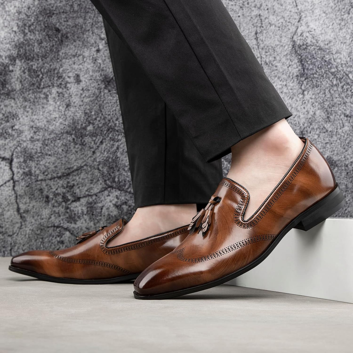 MEIJIANA Men's Loafers Mens Classic Loafers Dress Shoes Loafers for Men Fashion Luxury Shoes - Image 2