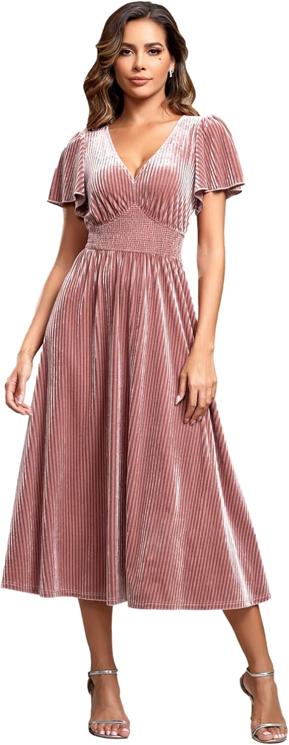 Ever-pretty Robe Mariage Invitée Femme Manches Volantées High Low Col V Ourlet Irrgulier Chic Noir 36  0c43f828 6b76 5993 A490 Dc2a883a22c9