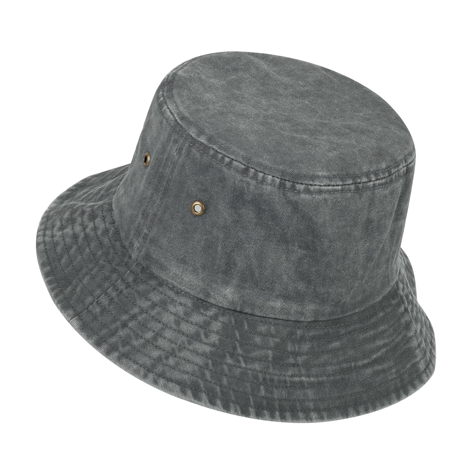 NTLWKR Bucket Hat for Men and Women,Cotton Washed Denim Sun Hats for Fishing,Outdoor Hiking,Foldable Beach Travel Caps