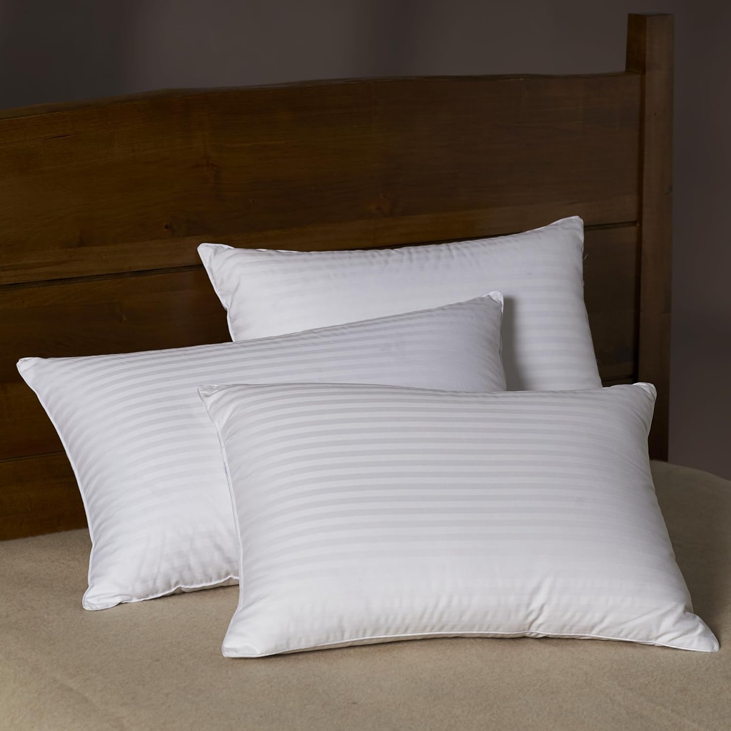 Cuddledown Feather Pillow | 95% Small Goose Feather, 5% Goose Down | Hypoallergenic | 100% Cotton Shell | Handcrafted | Oeko-TEX & RDS Certified | 20" x 36" | King | Medium