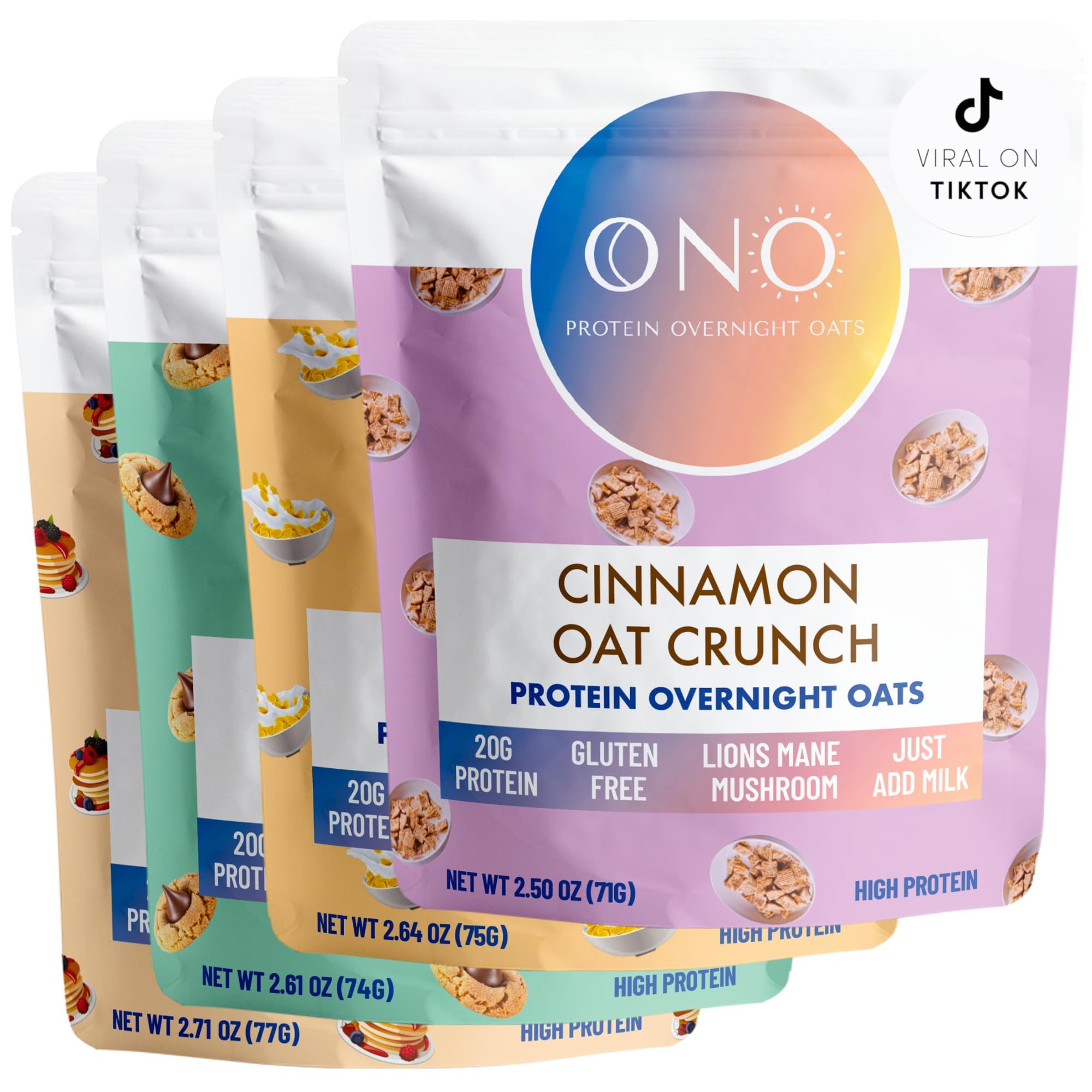 Amazon.com: ONO Overnight Oats - Classic Variety Protein Oatmeal