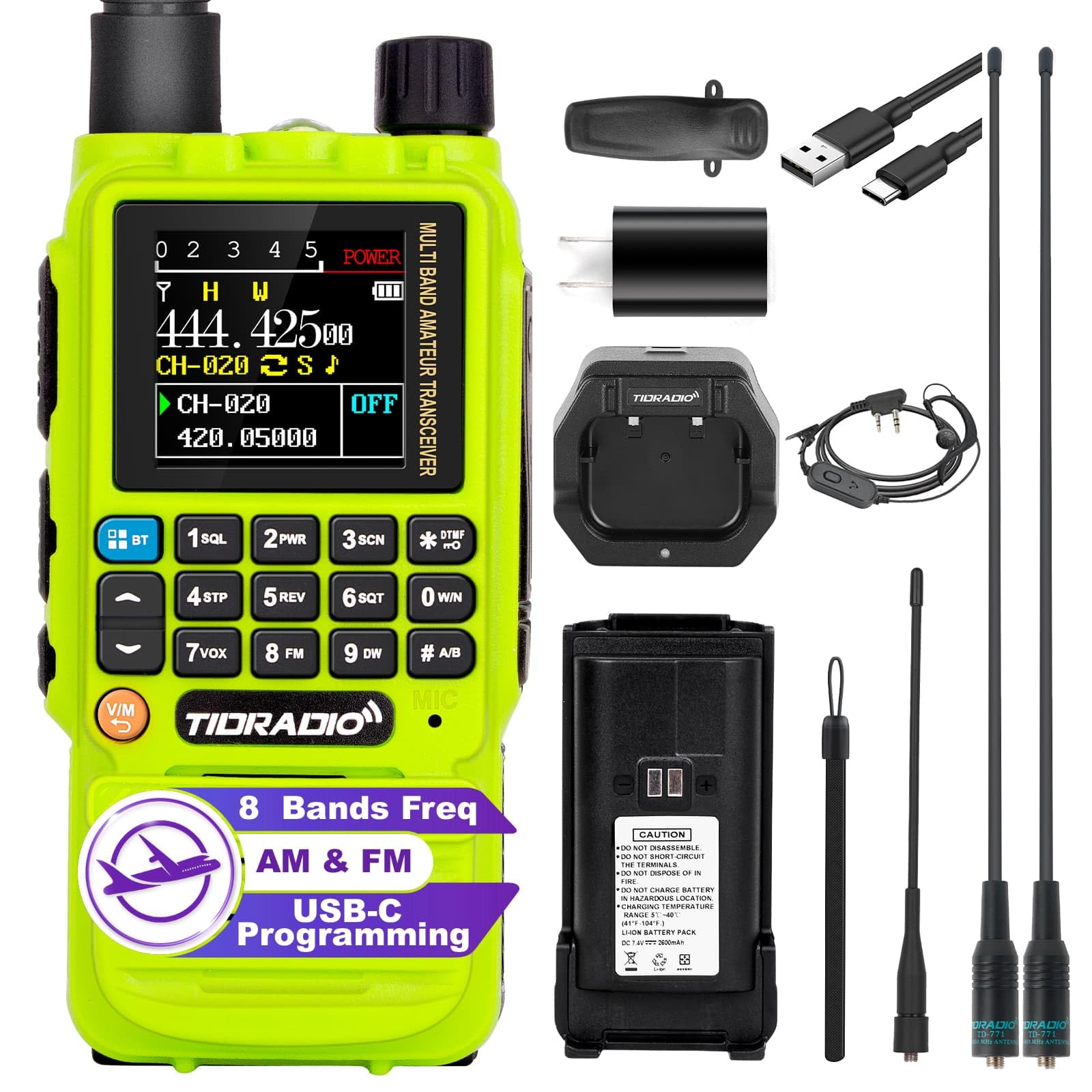 TIDRADIO-H3 広帯域受信機　エアバンド　盗聴器 Amazon.com: TIDRADIO TD-H3 Ham Radio Multi-Band Long Range 2-way