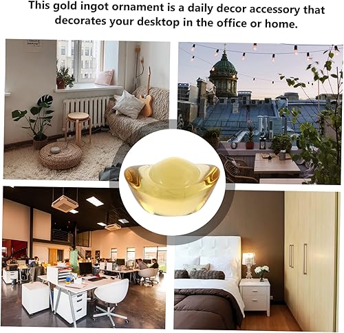 Miniatura 8 de BESTOYARD 100 piezas de lingote de oro, lingotes dorados, Feng Shui, lingote de oro, decoración del hogar, Yuan Bao, adorno de Navidad, decoración