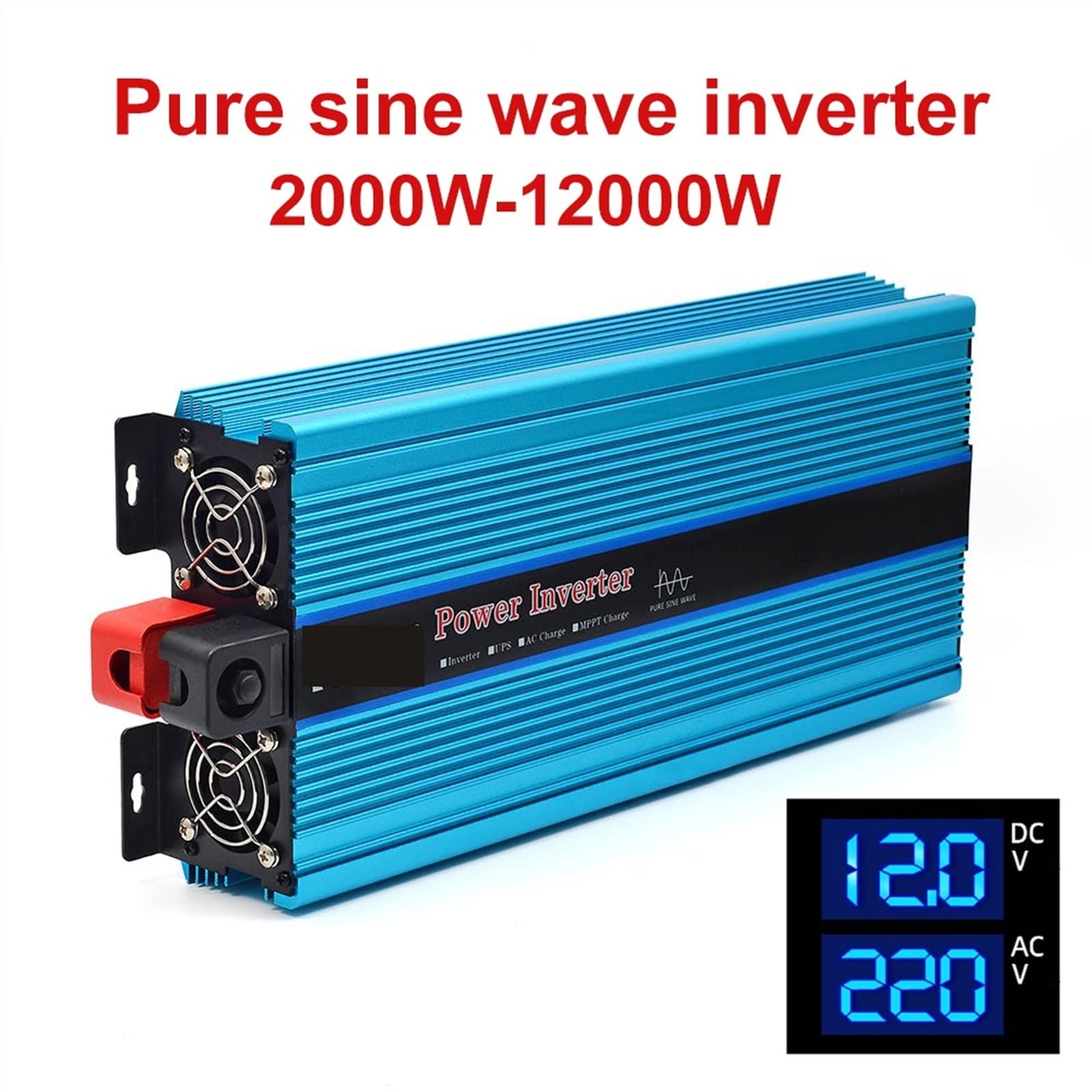 Przetwornica czystej fali sinusoidalnej 12V 230 czysta przetwornica sinusoidalna 12V do 220 zestaw zasilający falownik z ładowarką USB do baterii Power Bank,PotężNa Moc WyjśCiowa(1000W,12V_60HZ)