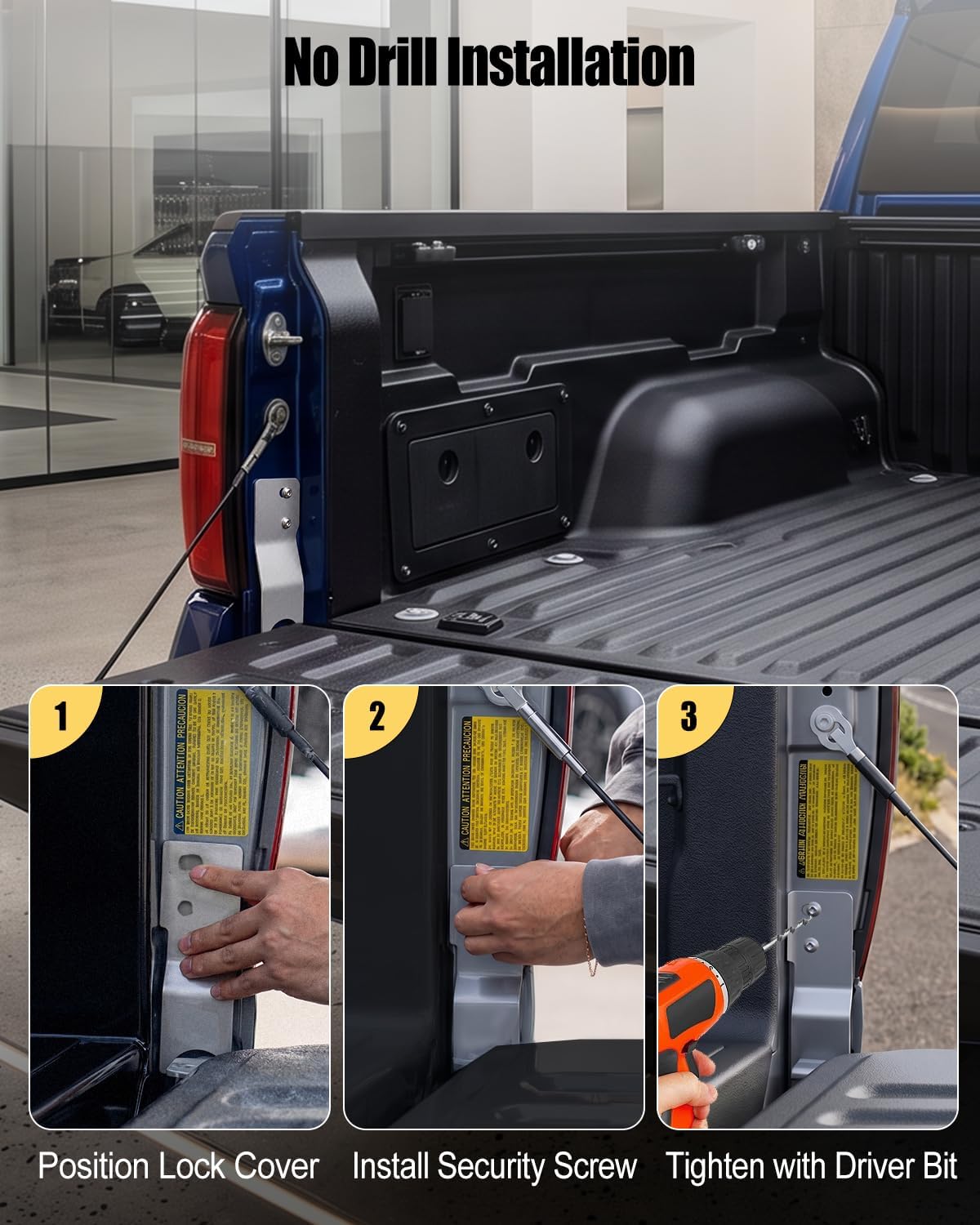 Tailgate Anti-Theft Lock Fit for Toyota Tacoma 2016-2023