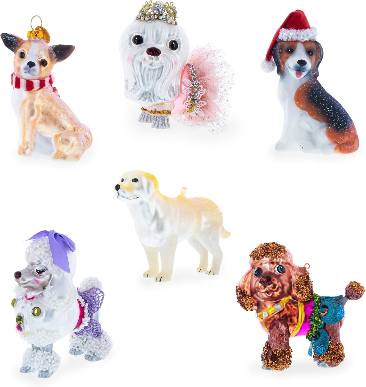 Red Bone Blown Glass Christmas Ornament - Image 5