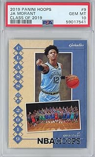 Graded 2019-20 Panini Hoops Ja Morant #9 Class Of 2019 Rookie RC Basketball Card PSA 10 Gem Mint