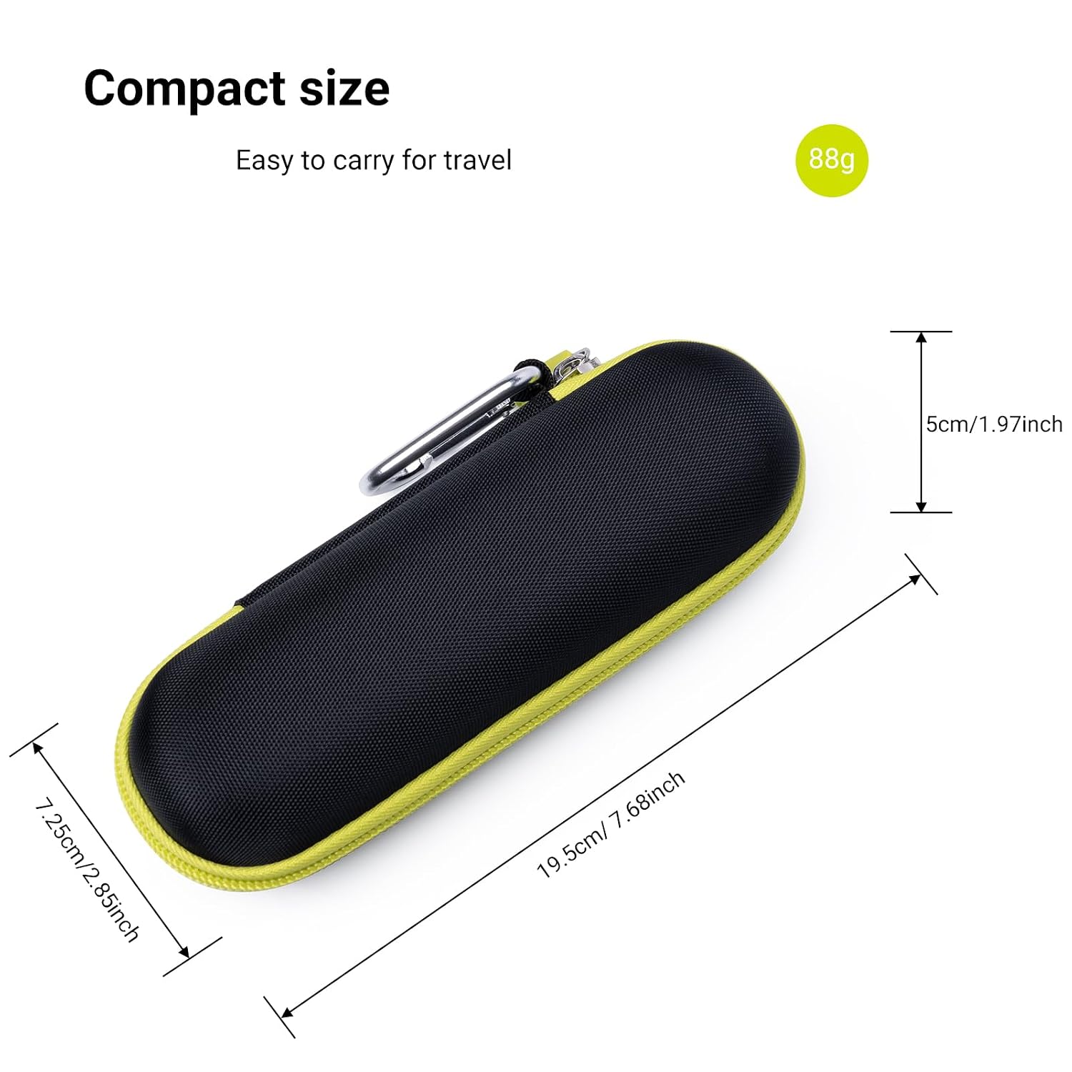 Travel Case for Philips OneBlade 360/Pro/Intimate Series - Hard EVA Storage Case for Electric Shaver, Beard Trimmer & Body Groomer with Accessories Organizer, Black&Green