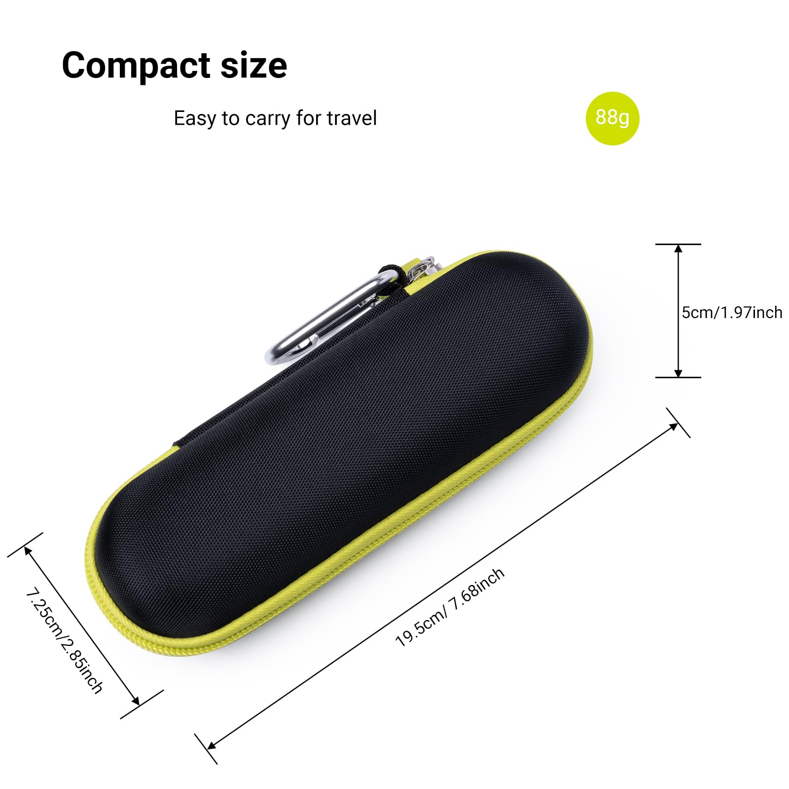 Custodia da viaggio per Philips OneBlade 360/Pro/Intimate Series, custodia rigida in EVA per rasoio elettrico, regolabarba e body groomer con organizer per accessori, nero e verde