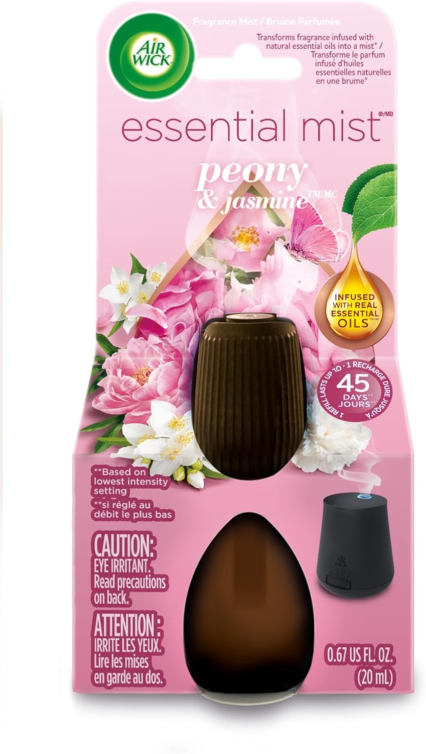 Air Wick Essential Mist Refill, 1 ct, Peony and Jasmine