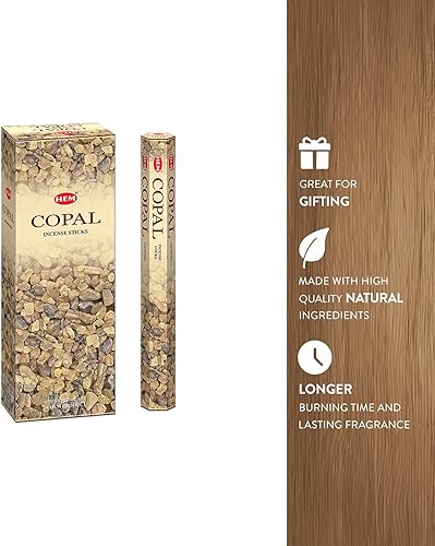 Miniatura 5 de Copal - Caja de seis tubos de 20 varillas - Incienso HEM