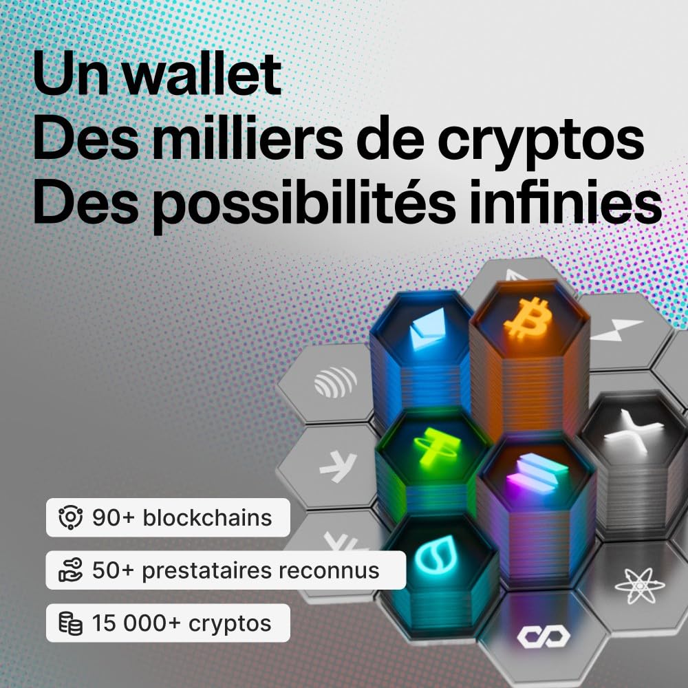 Ledger Nano Gen5 - Le Signer Crypto à écran Tactile, idéal pour débuter - Achetez et échangez des Actifs numériques en Toute sécurité Via l’app Ledger Wallet | Noir, facile à utiliser, personnalisable, écran tactile de 7,1 cm avec sauvegarde privée et pro