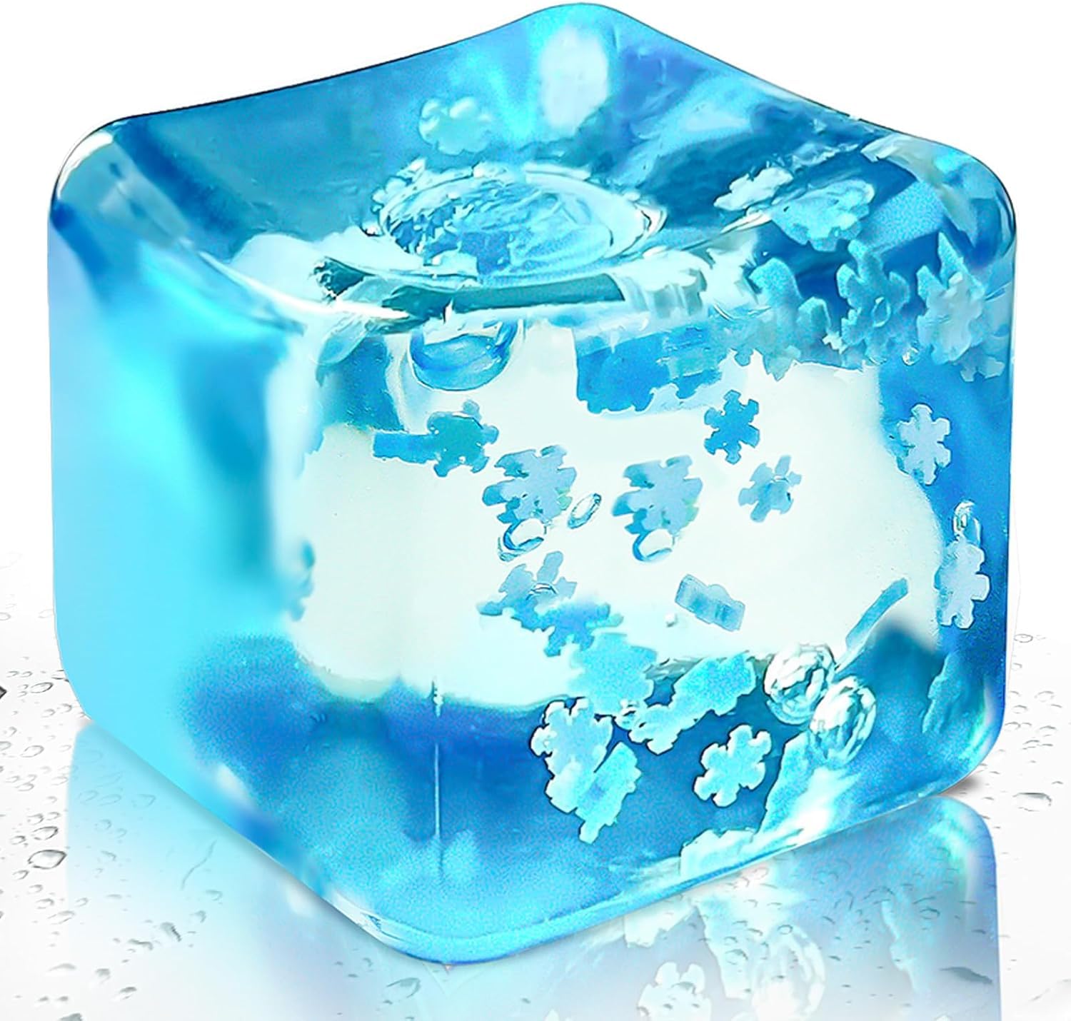 Nee Doh Nice Cube Sensory Toy with a Super Solid Squish Nice Square Shape Anxiety Sensory Squishy Fidget Toy Ice Cube Slow Rise (#004) — view 8