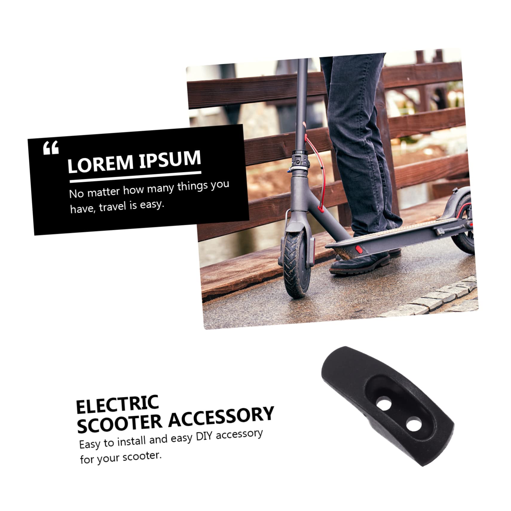 BESTonZON 3 Gancio Resistente per Scooter Elettrico Accessorio per Trasportare Casco e Borse Design e Compatibile con Monopattini Elettrici
