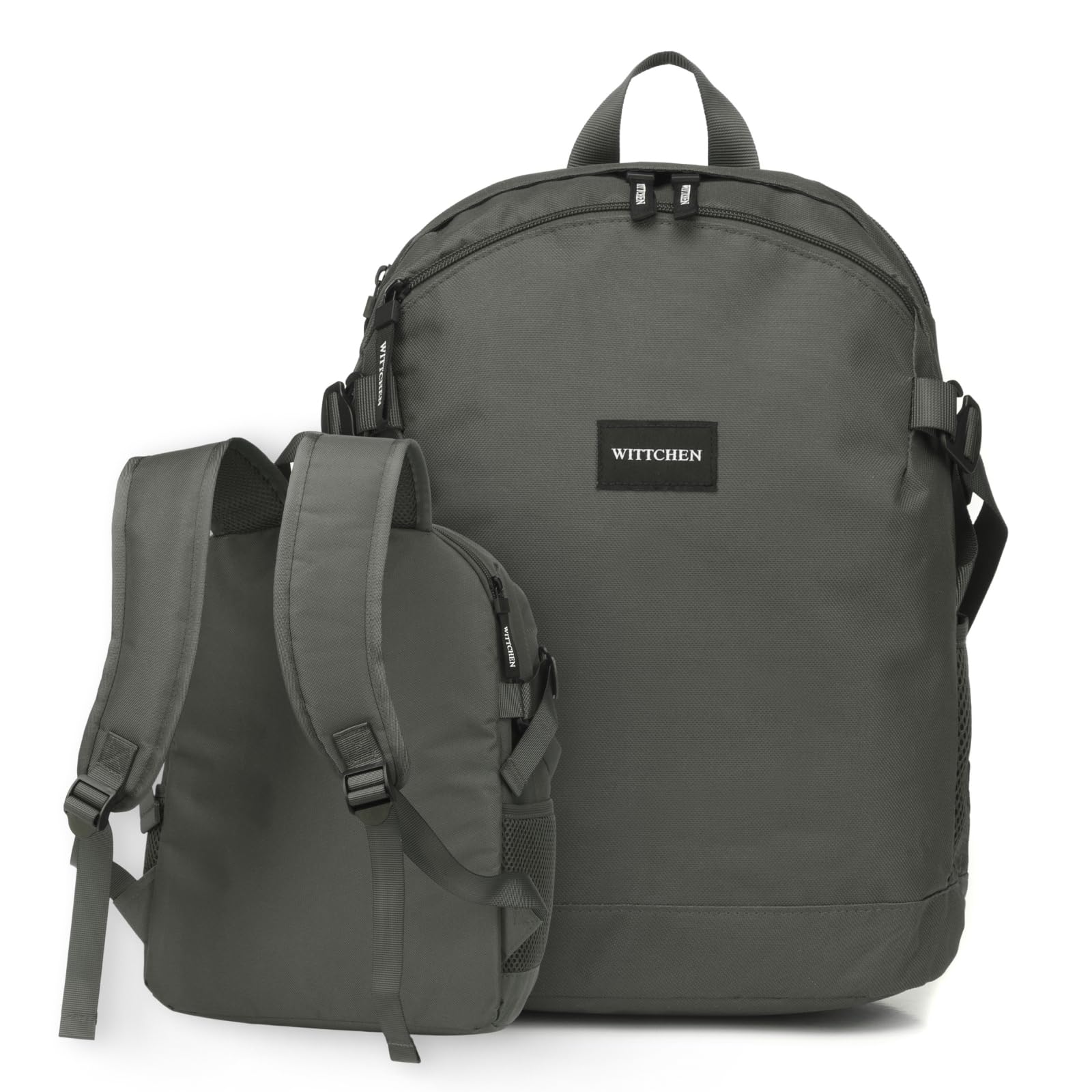 WITTCHEN Expandable Airplane Backpack | 32L Carry-On Backpack | Water Resistant Laptop Backpack 17 Inch | Travel Backpack Carry-on Size | 47 × 32 × 14-18 cm, gray, City (37 x 28 x 12 cm), Casual