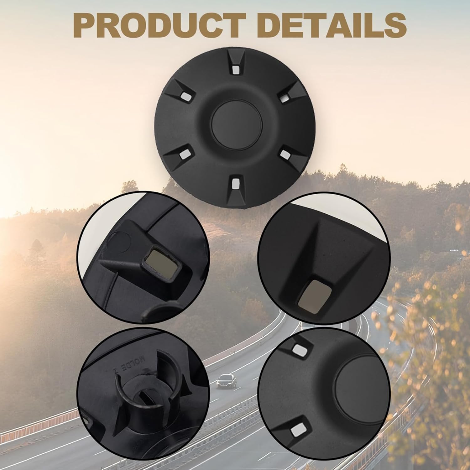 Sprinter Van Wheel Hub Cap Cover for Mercedes Sprinter Van 906 2500 2006-2018 9064010025 A9064010025 (2PCS)