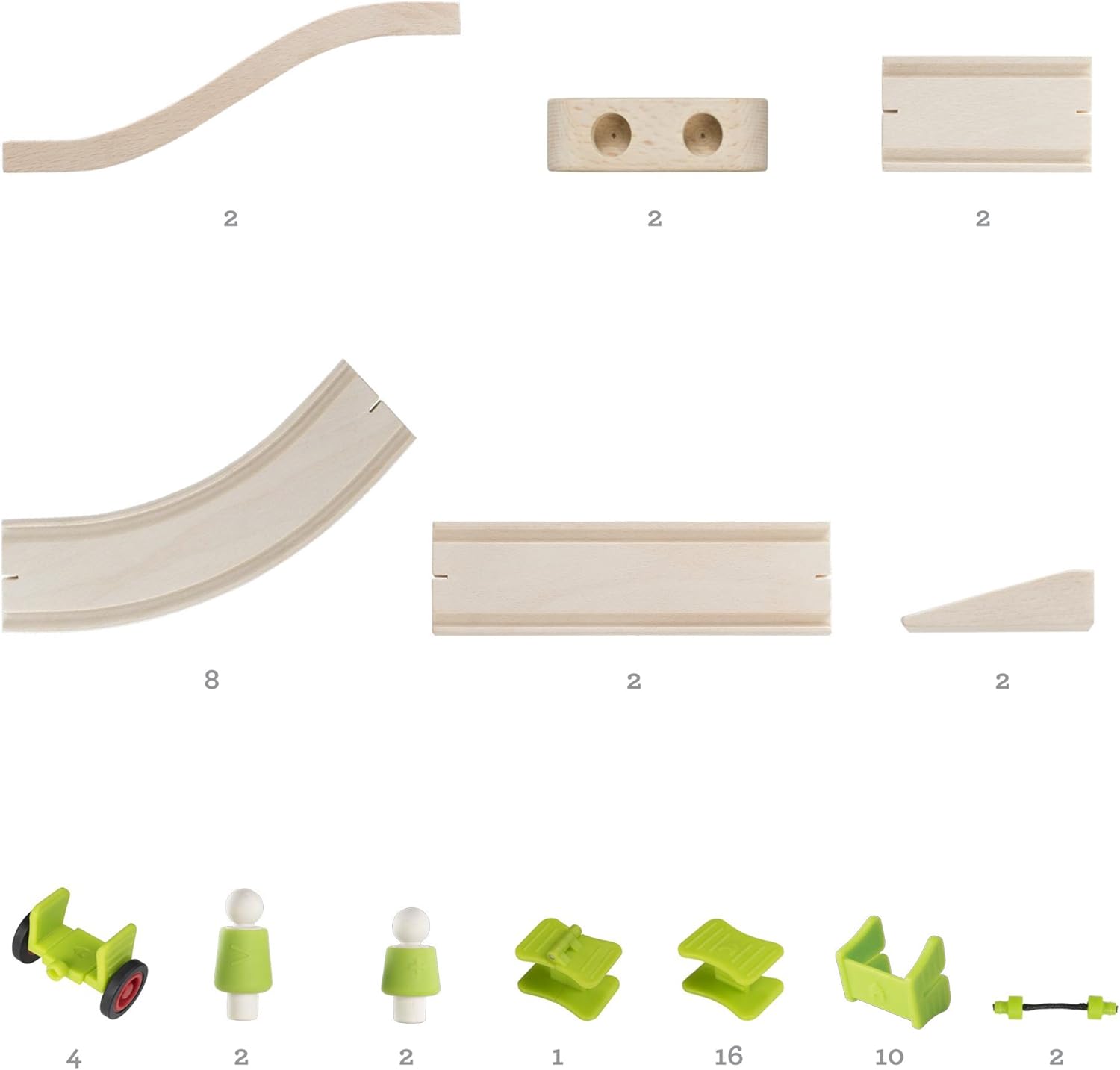 Guidecraft Block Science Foundation Set A - 55 Piece Set of Wooden Blocks: Kids STEM Learning Creative Educational Toy