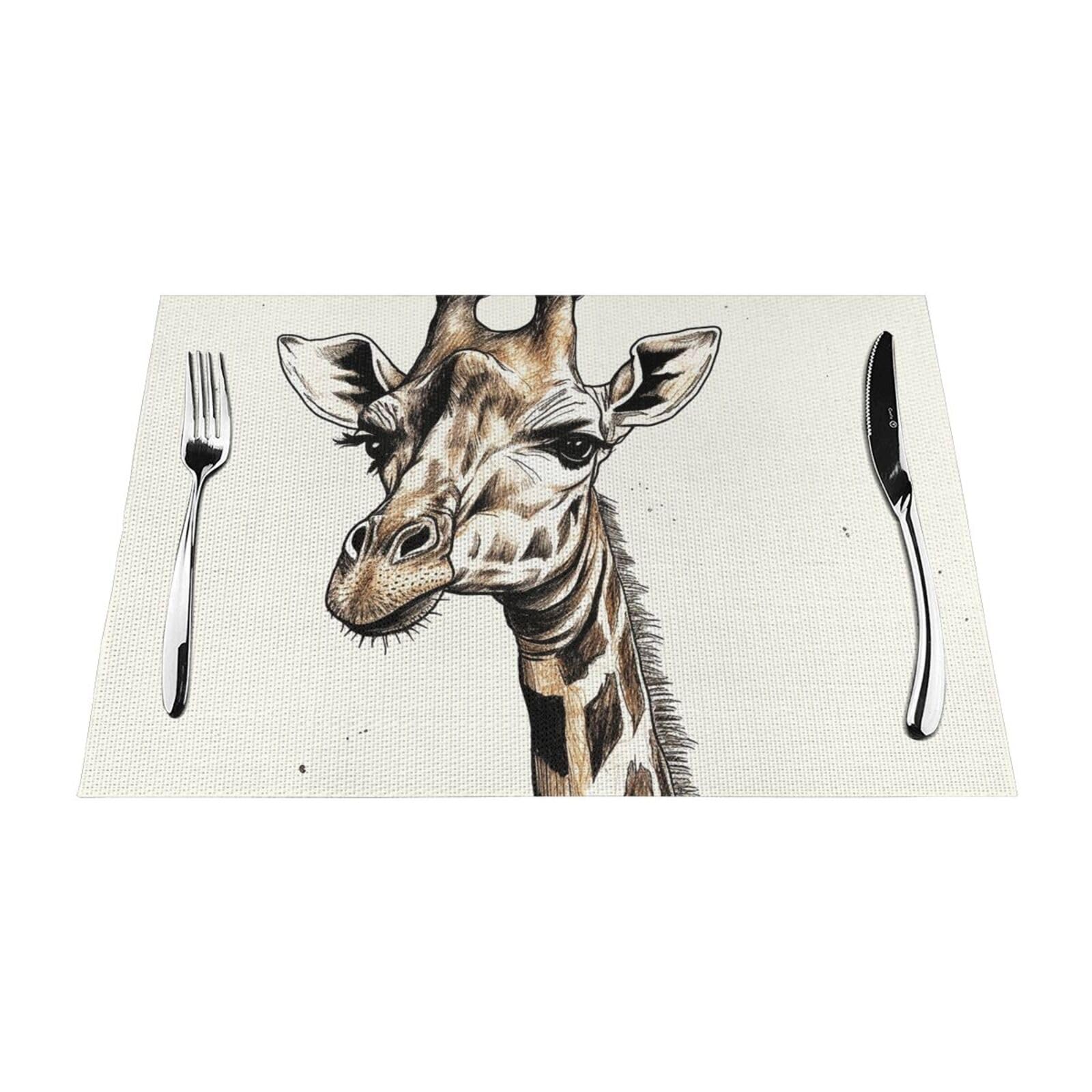 Set de table cuisine style jungle chic | Lot de 4 en vinyle pour salle à manger