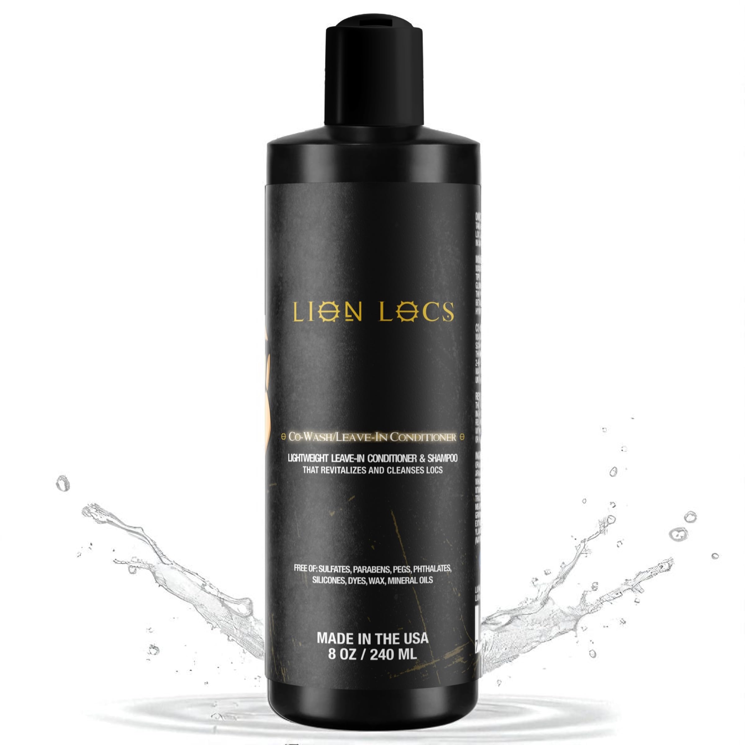 Lion Locs Shampoo and Conditioner for Dreads, Sisterlocks, Locks, & Dreadlocks | Lightweight Vegan Co Wash (8oz)