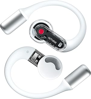 Nothing Ear (Open) Open-Ear Headphones with Two Microphones and AI Clear Voice, Open Sound Technology, IP54 Dust and Water Resistant, 30 Hours Playback and Extended EQ - White