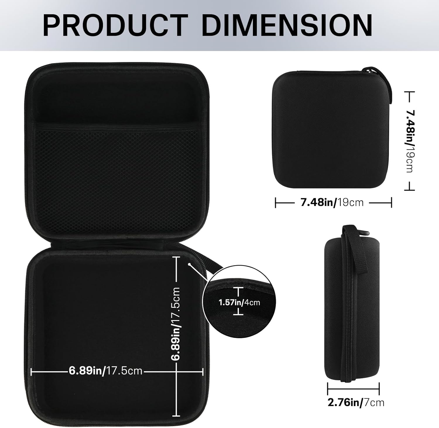 Travel Sunglasses Organizer Adjustable Slots Sunglasses Case for Multiple Pairs for Men and Women Black - Image 4