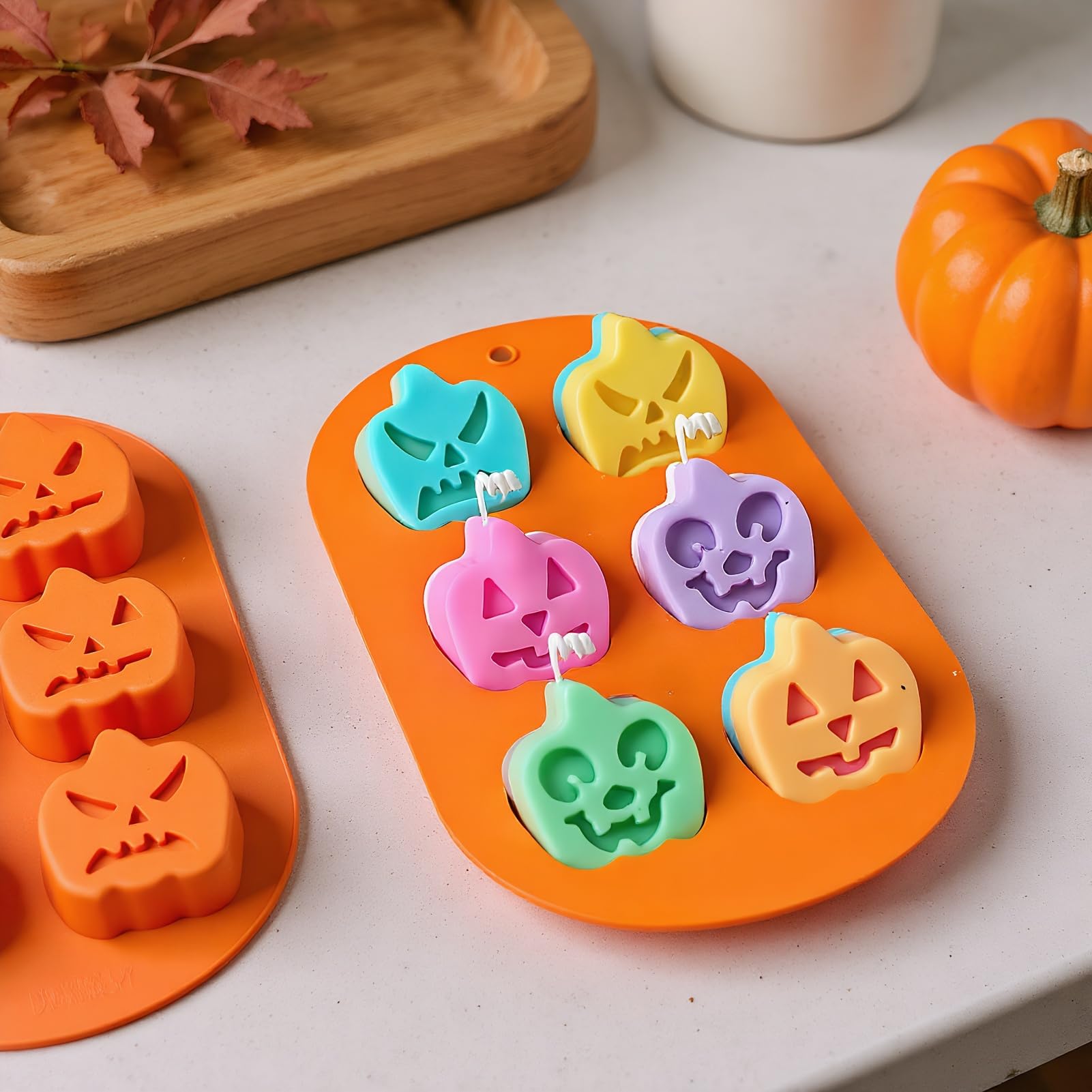 Forma in silicone a 6 Scomparti Per Budino Del Ringraziamento | Festivi Per Cubetti Di Ghiaccio per Pasticceri Genitori Principianti Feste Casa Appartamento Cucina Scuola Eventi