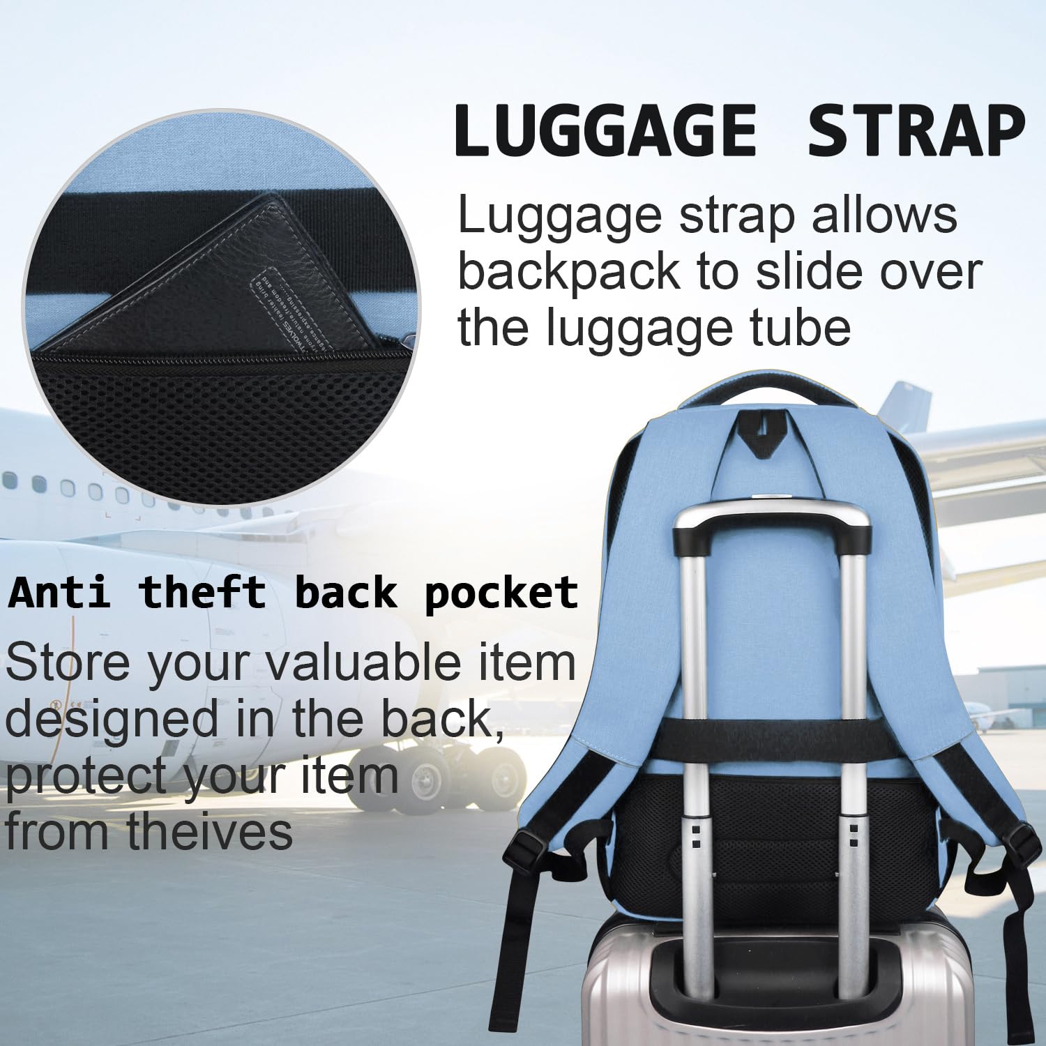 Volher Laptop Backpack,Business Travel Anti Theft Slim College Backpack — Amazon image 7