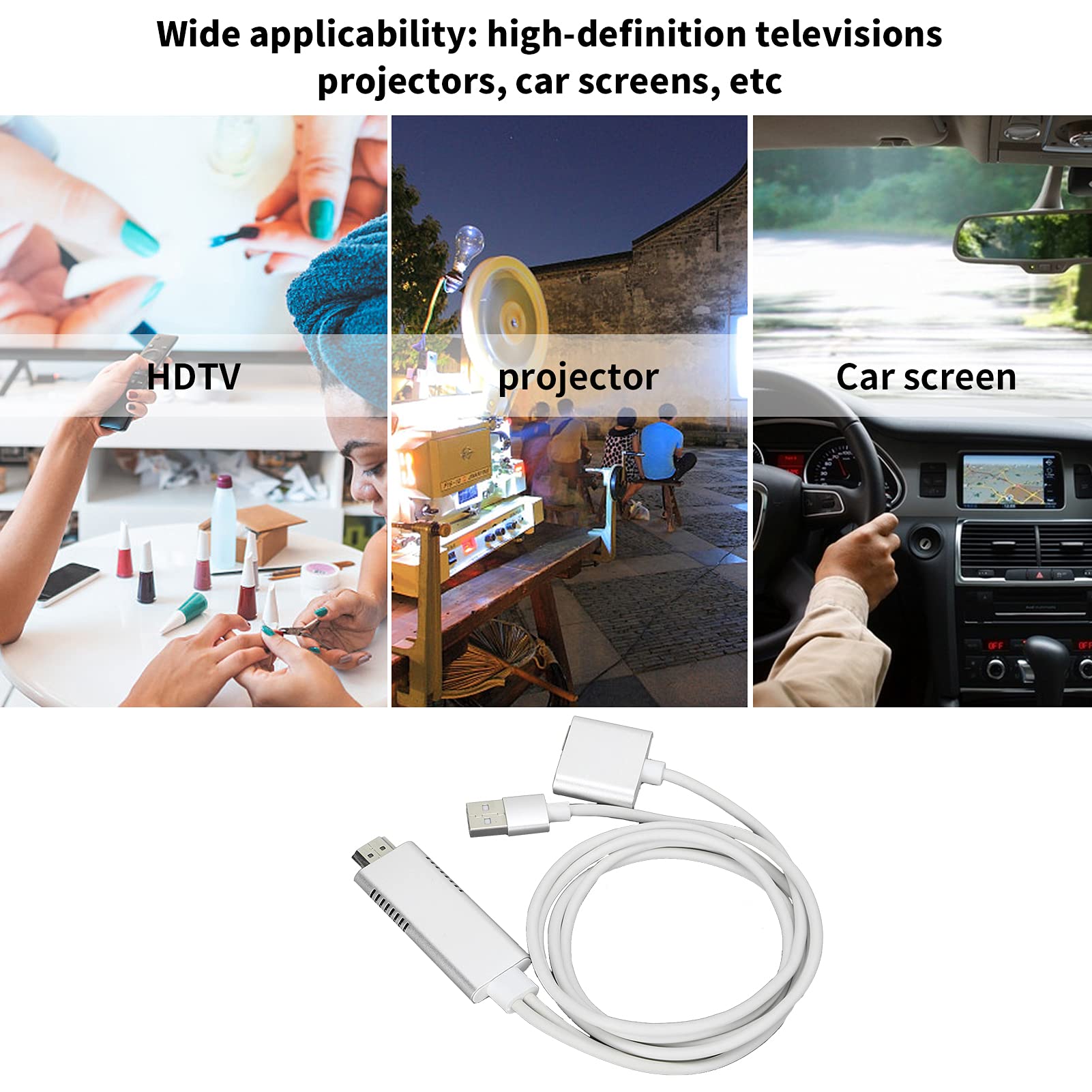 SIXRUN Cable Adaptador de USB a Interfaz Multimedia de Alta Definición,