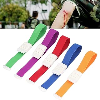 Tourniquets, 5 PCS Emergency Outdoor Tourniquet First Aid Tactical Life Saving Hemorrhage Control Military Tactical Emergency, Single-Handed Operation of Hemostatic Bandage