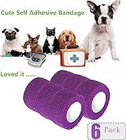 Vista 96 de Baisunt Paquete de 6 vendajes cohesivos de 1 pulgada, cinta autoadhesiva autoadhesiva autoadhesiva transpirable para muñeca, tobillo, deportes