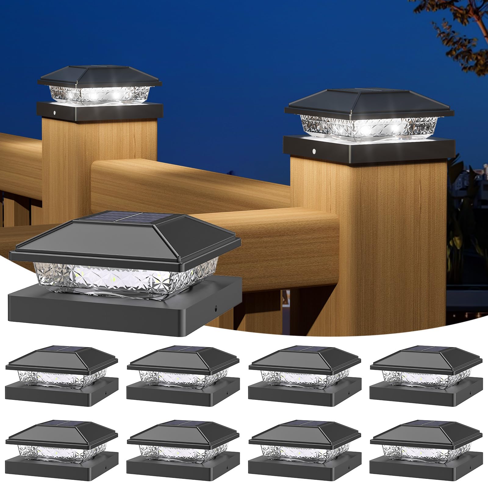 NIORSUN Solar Post Lights Outdoor, Fence Post Solar UK - View #3