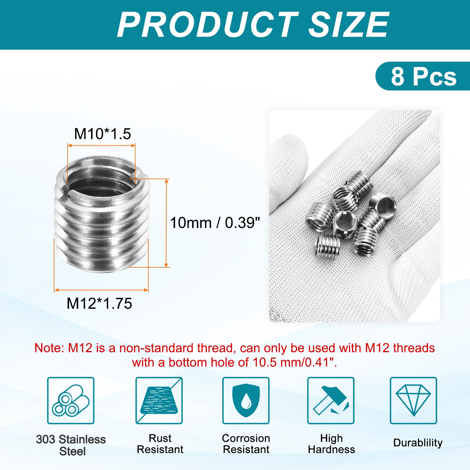 PATIKIL Thread Adapters Sleeve Reducing Nut - Image 2