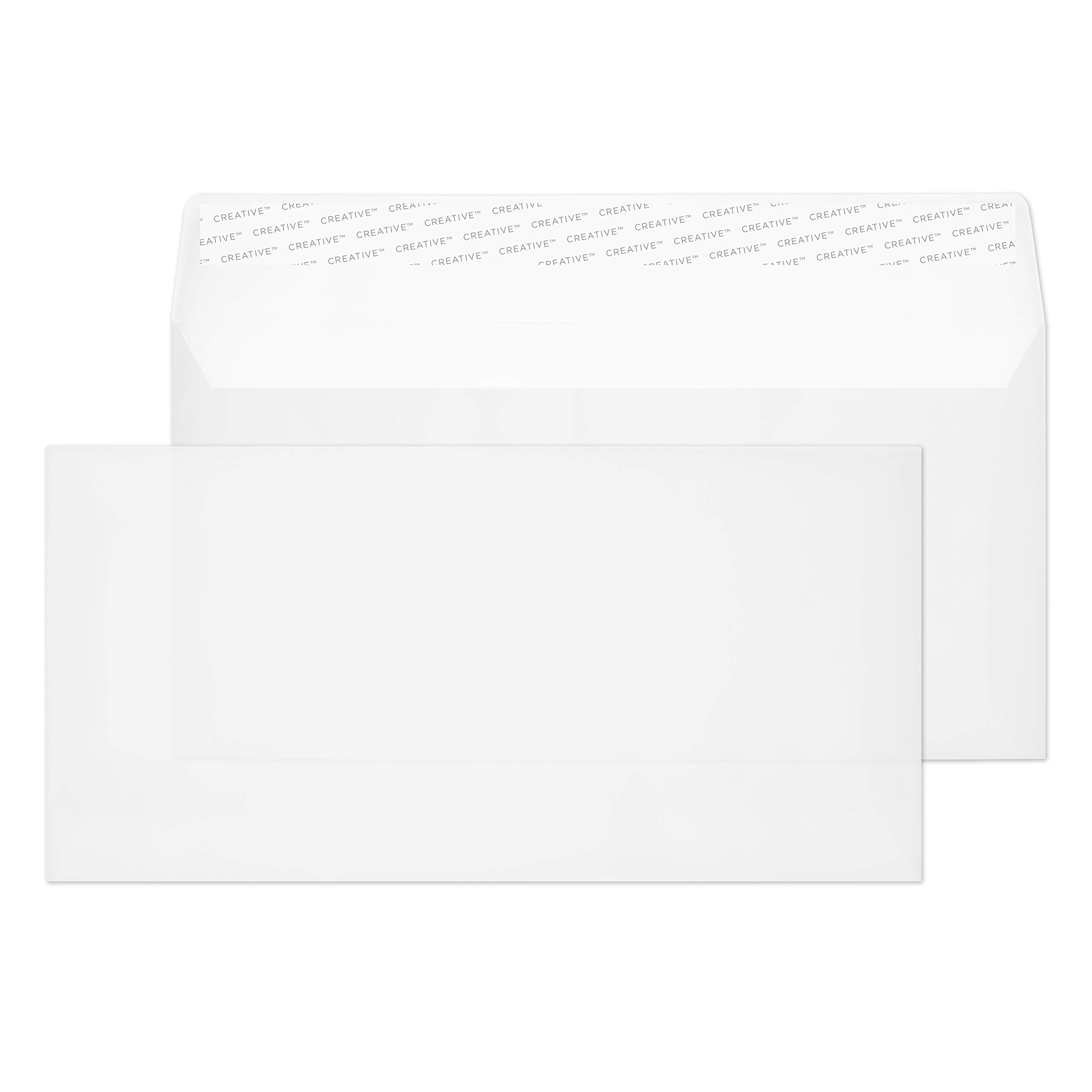 Blake Envelopes Creative Senses 215 Briefumschläge Haftklebung Transparent Weiß DL+ 114 x 229 mm - 110g/m² | 500 Stück