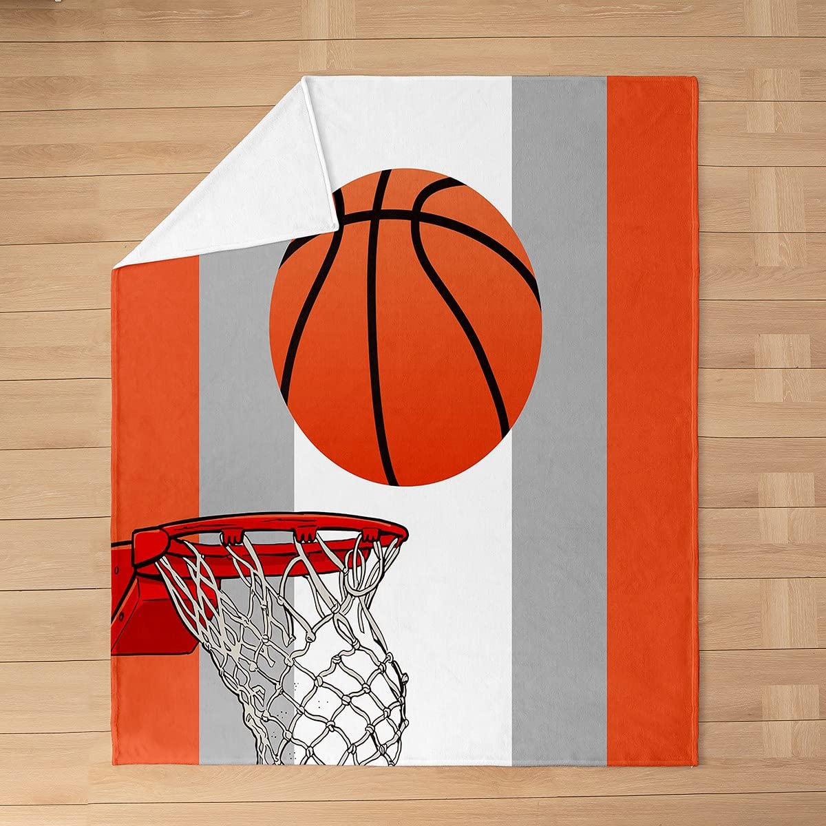 Coperta In Pile Morbida Tema Basket – Regalo Perfetto Per Ragazzi E Appassionati Di Sport
