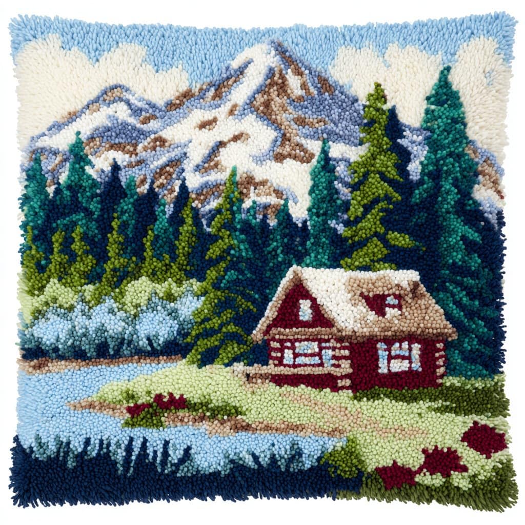 Henypt Latch Hook Cushions Kits Country Cottage