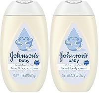 Vista 1 de Johnson's Baby Crema facial y corporal para bebés, crema hidratante diaria para bebés, para calmar, nutrir y reconfortar la piel seca, sensible