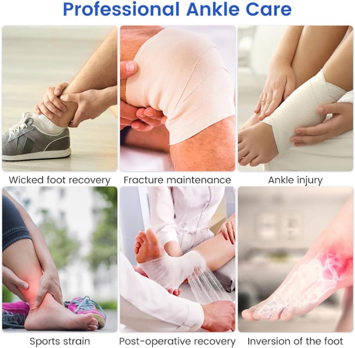 Adjustable Knee Joint Fixed Brace Full Leg Brace Knee Support Lmmobilizer Breathable Thigh Knee Ankle Foot Supports Orthosis Soft and Breathable Helps to Improve Balance Leg Stre,Left+right leg