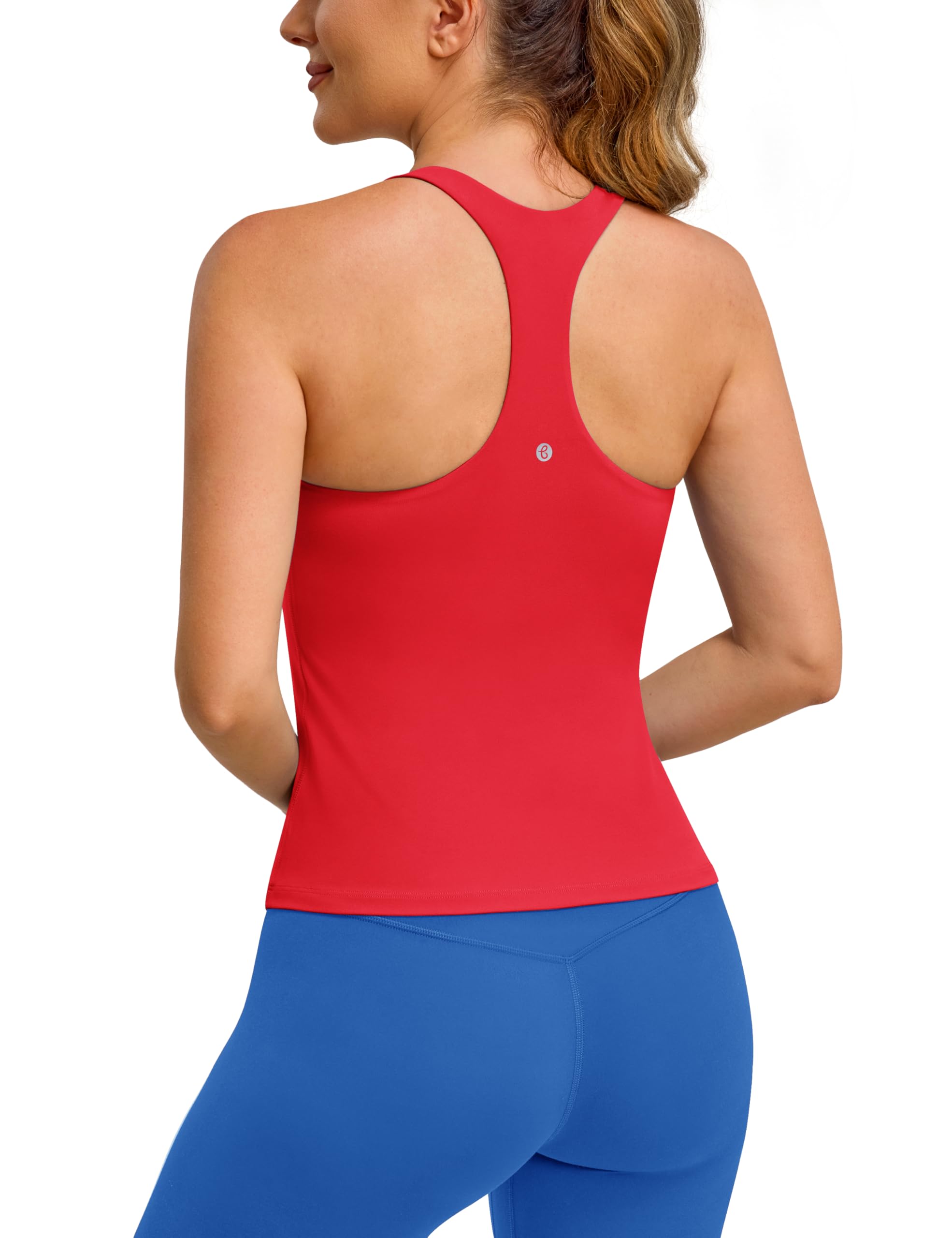 BAYDI Clouduxi Racerback-Workout-Tanktop für Damen, Yoga-Shirts mit integriertem BH, ärmelloses Camisole