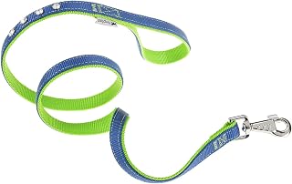 Ferplast Dual Diamonds G20/120 - Correa de Nailon, 20 x 120 cm, Color Azul y Verde