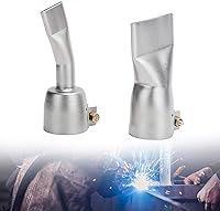 Vista 3 de 2 boquillas planas de pistola de soldadura, aleación de acero inoxidable de 0.787 pulgadas + 1.575 pulgadas, boquilla de pistola de soldadura