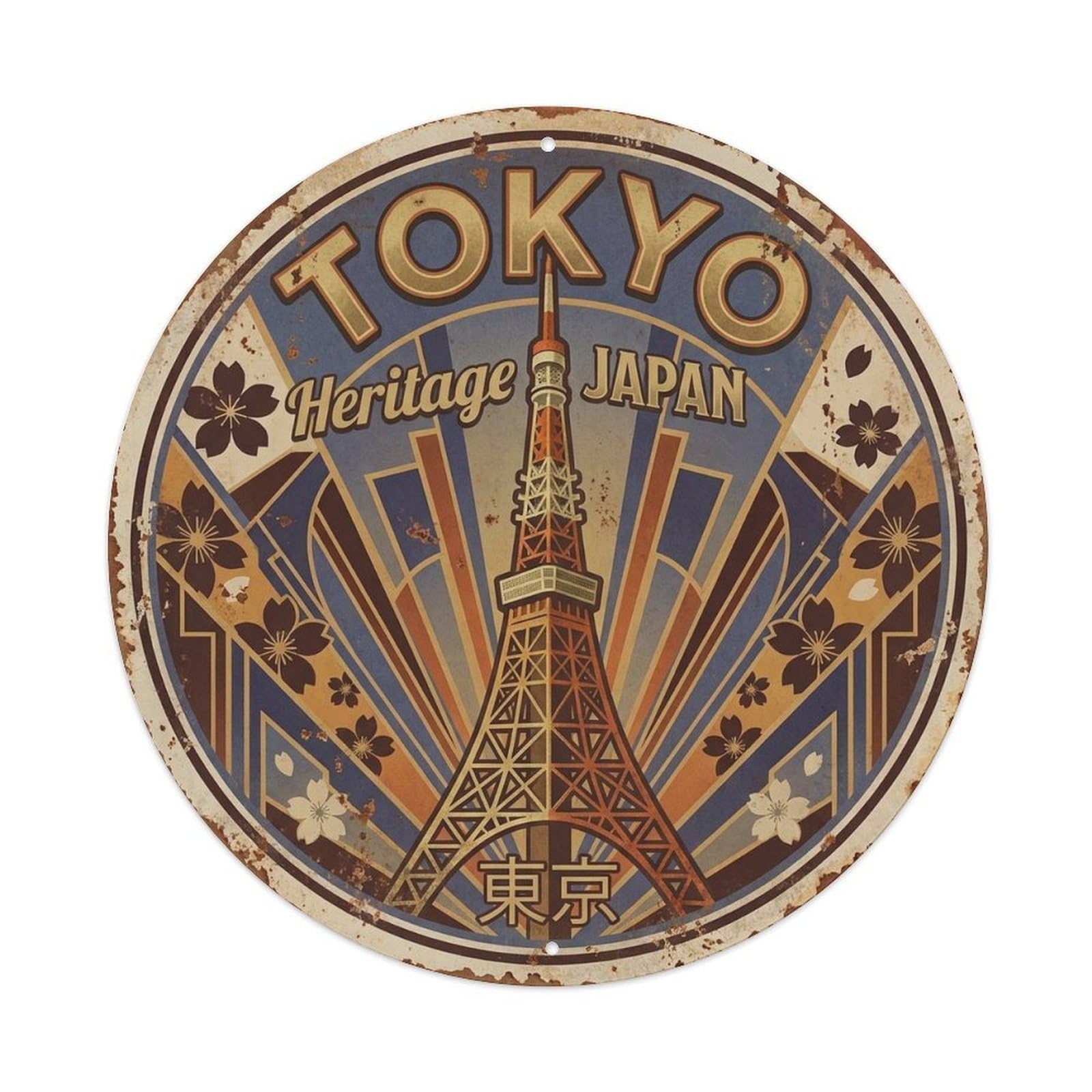 Tokyo Japan Heritage Travel Historic Cultural Landmark Metal Tin Sign
