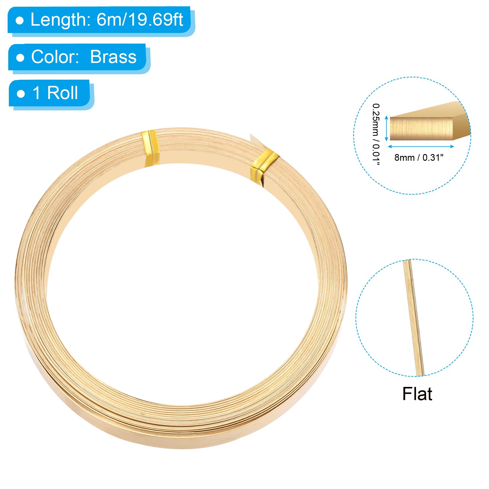 PATIKIL Flat Brass Wire - Image 2