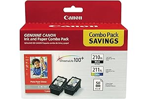 Canon MX340 Printer Ink Cartridges and Photo Paper Bundle
