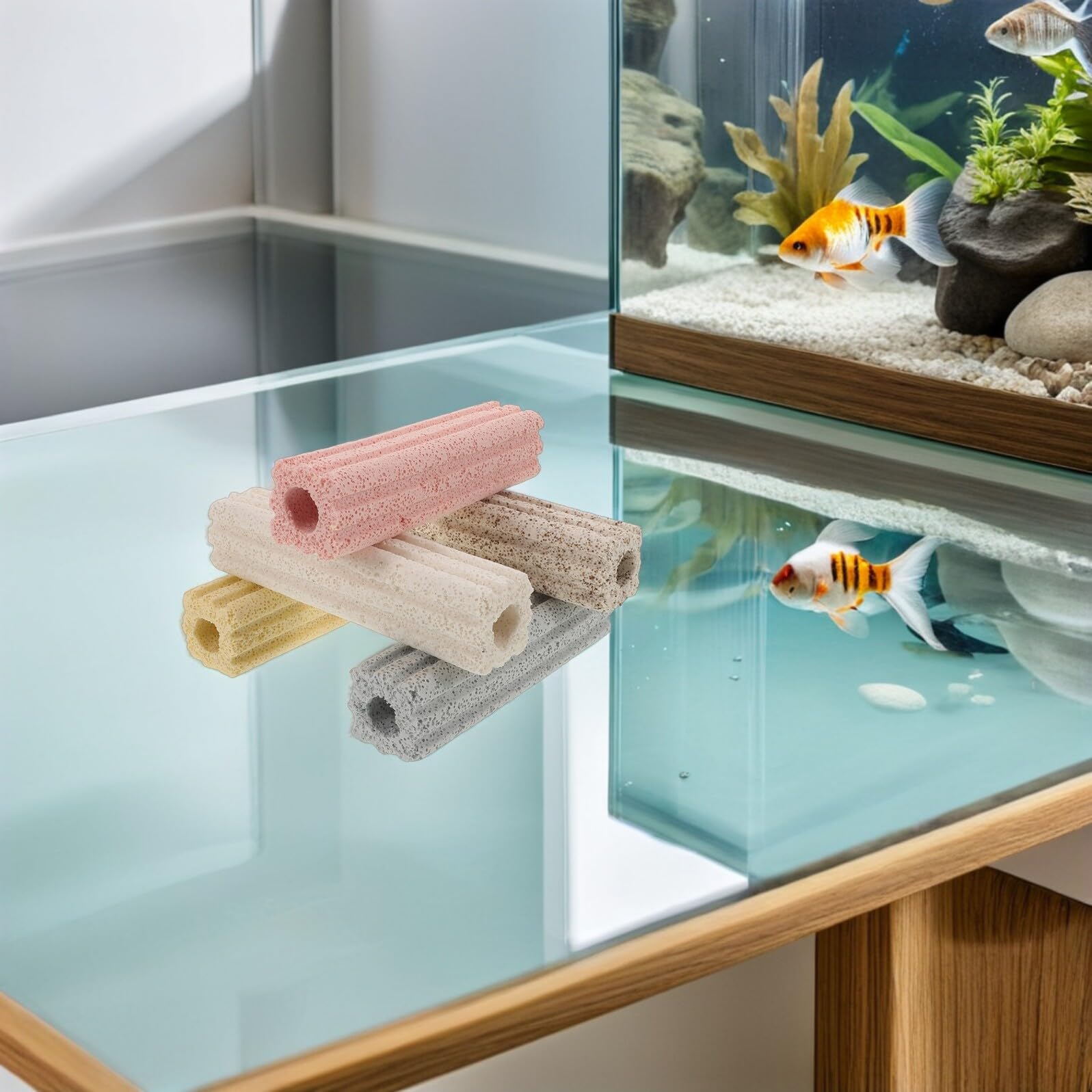 Mikikit 20 Szt. Filtr wody do akwarium filtracja akwariowa Materiał z akwarium Materiał filtracyjny