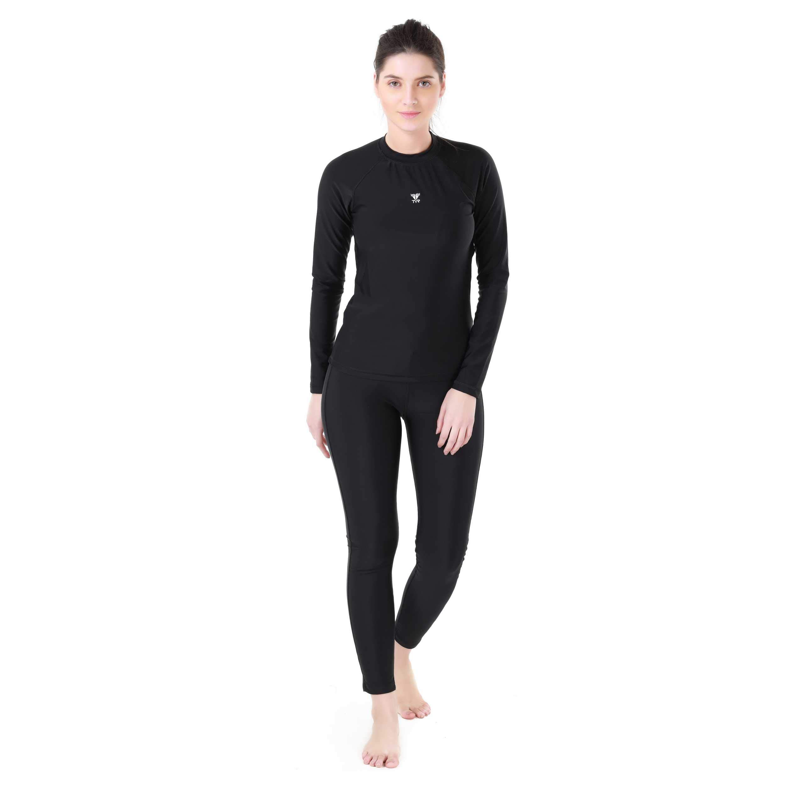 Nylon Eco Long Sleeve Rashguard, S/32 (Black)